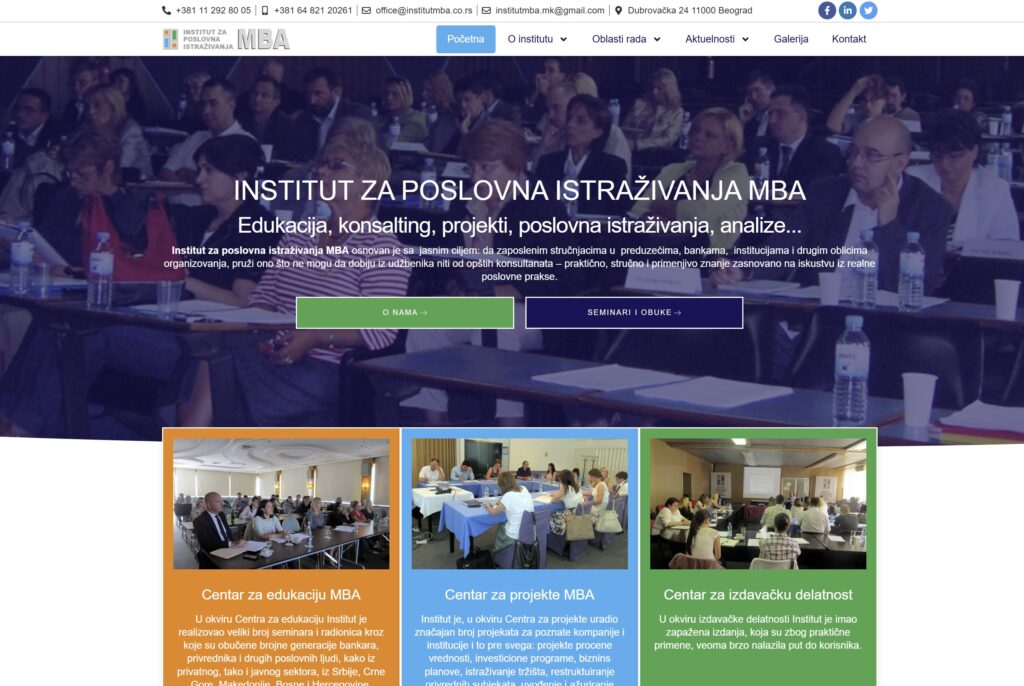 Institut za poslovna istraživanja MBA